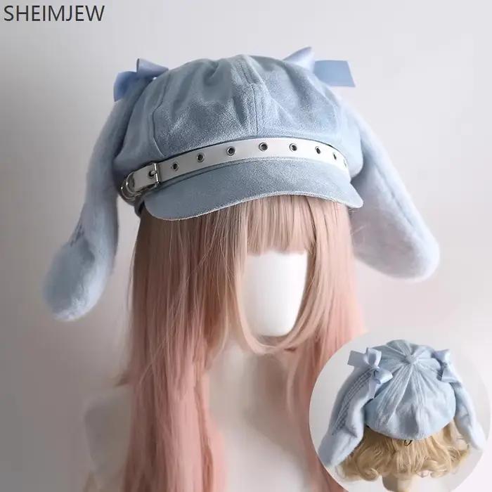 Femmes Lolita Y2k gothique Harajuku Gyaru mignon chien oreilles chapeau japonais étoile ceinture