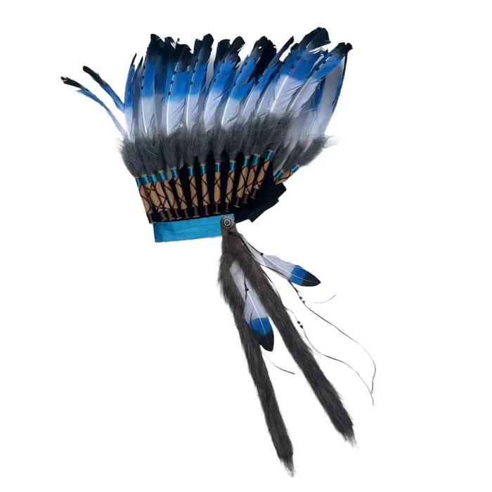 Chapeau indien en plumes pour hommes et femmes