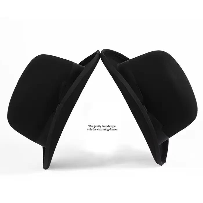 1 chapeau chic en laine de style coréen pour femme - Bord légèrement frisé