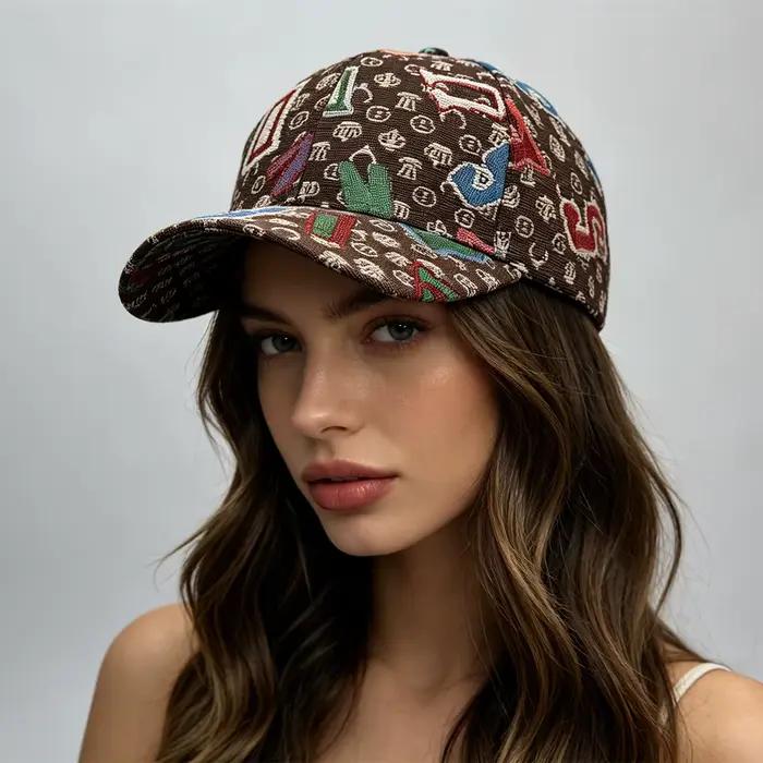 Casquettes de baseball rétro à lettres irrégulières