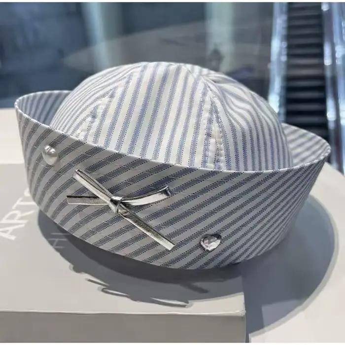 Chapeau de marin rayé tendance pour cosplay