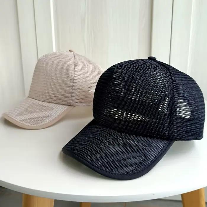 Chapeau en maille polyester sport pour homme lettres motif protection solaire quatre saisonsextérieuroccasions spéciales