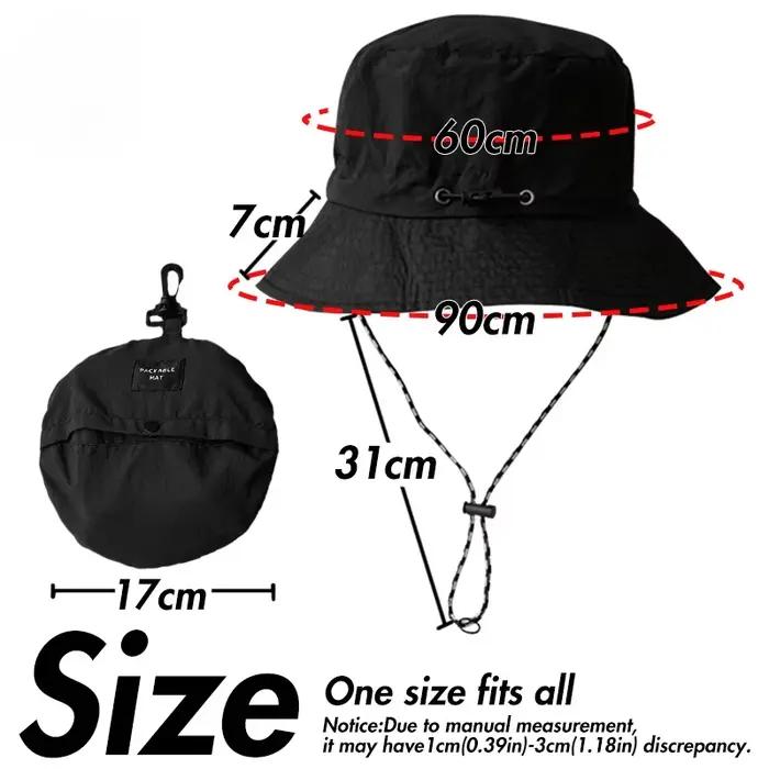 Chapeau de Pluie Imperméable DLBVUL Chapeau de Seau à Large Bord pour Activités Extérieures Plage Pêche Safari Protection UV Haute Qualité Polyester Bleu Royal Blanc Vert Armée Noir