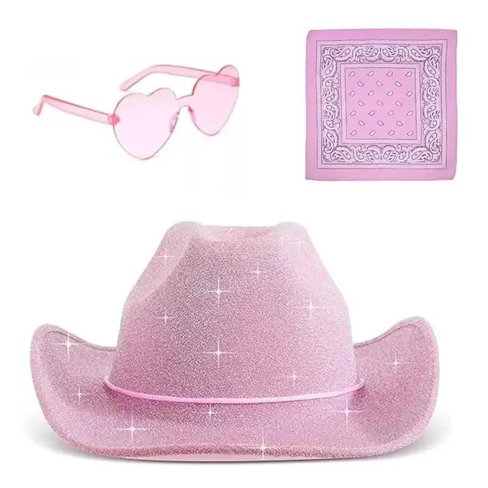 Chapeau de Cowboy rose pour fête d'enterrement de vie de jeune fille