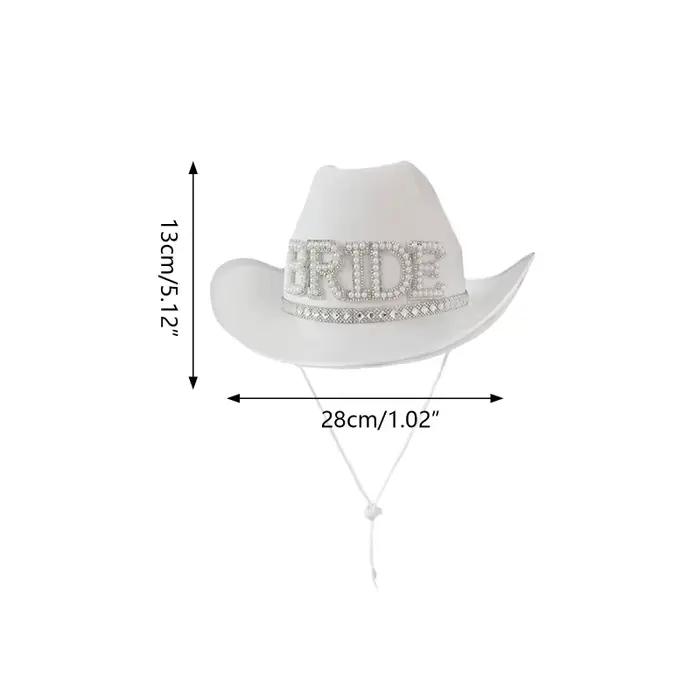 Chapeau Cowgirl avec lettres mariée