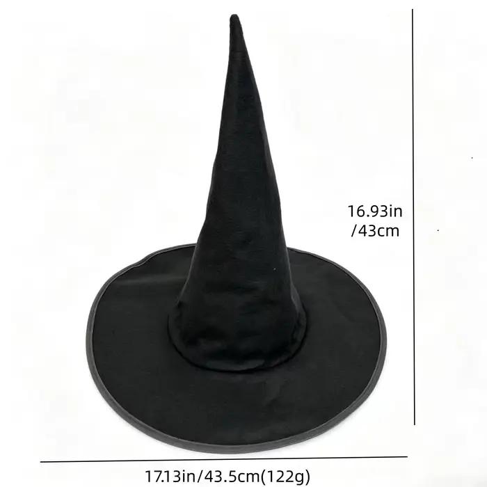 Chapeau de sorcière noir torsadé
