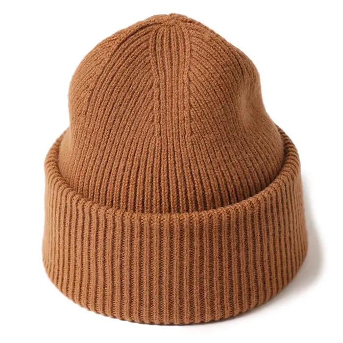 SHUCHAN 100% laine chapeaux pour femmes Skullies & bonnets garder au chaud solide hiver extérieur