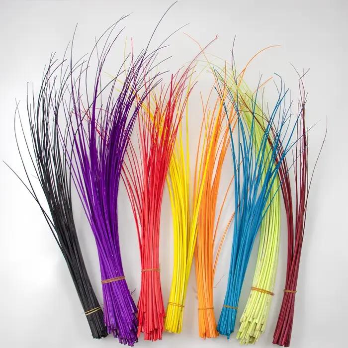 Tiges dures en plumes d'autruche colorées