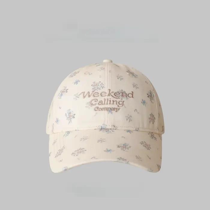 Casquette de baseball à imprimé floral pour femme