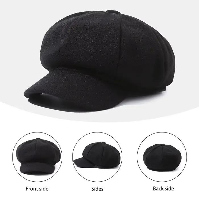 Casquette avant, casquette à visière de style britannique rétro