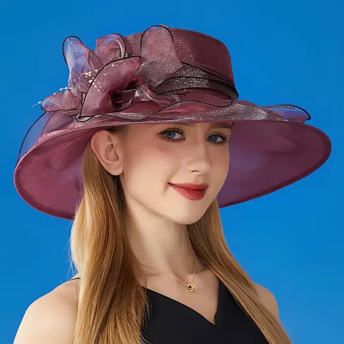 Chapeau en velours féminin élégant et sophistiqué pour occasions formelles et événements du soir blanc beige bleu profond couleur de la racine de lotus gris kaki marron rose rose rouge noir