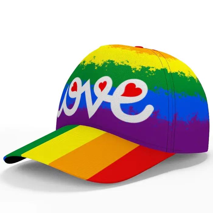 Casquette de baseball Rainbow Feel Love Bisexual Gay Pride Hat