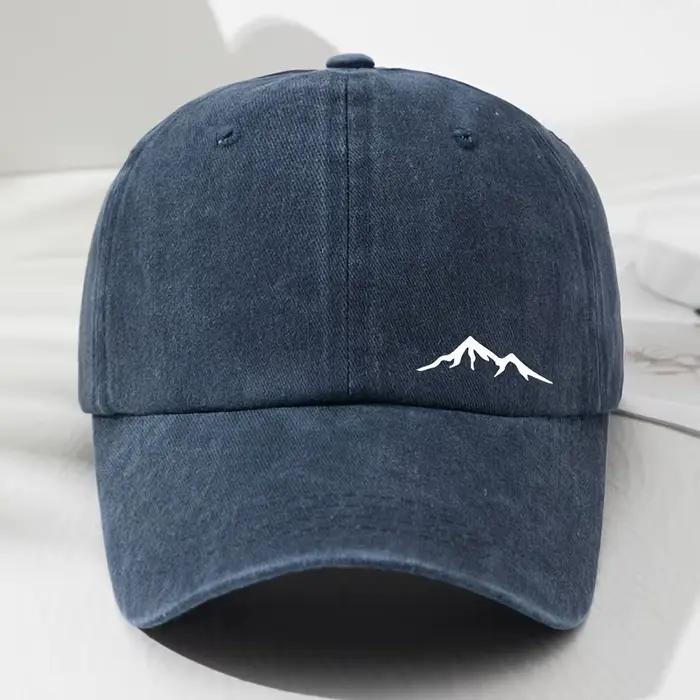 Casquettes de baseball imprimées montagne unisexes en polyester pour homme et femme, protection solaire, randonnée, alpinisme, voyage en plein air