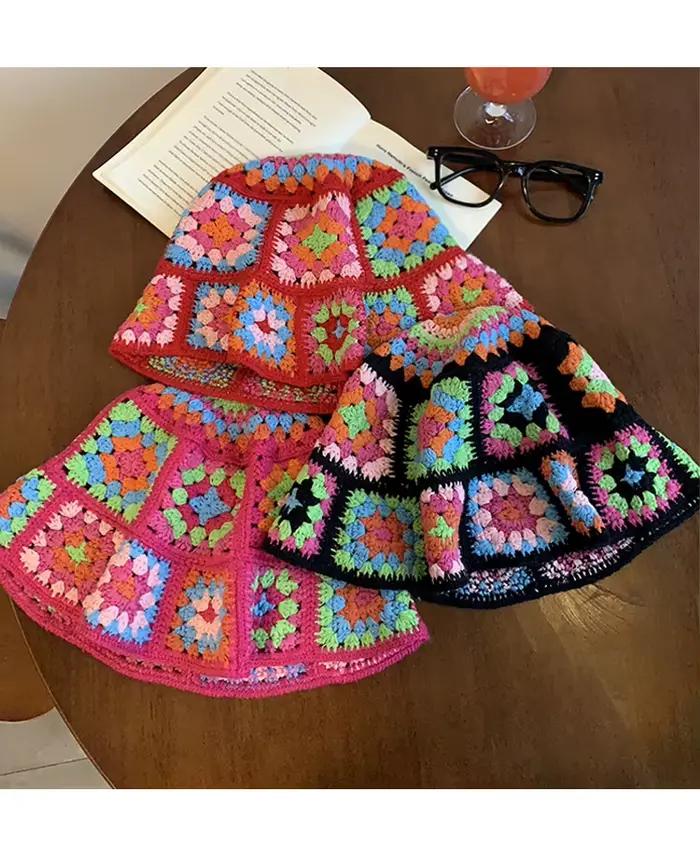 Chapeau au crochet rouge 2024 mode
