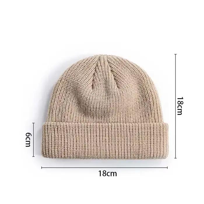 Chapeau tricoté pour hommes et femmes casquettes laine mode Simple chaud Skullies bonnets solide automne hiver bonnet