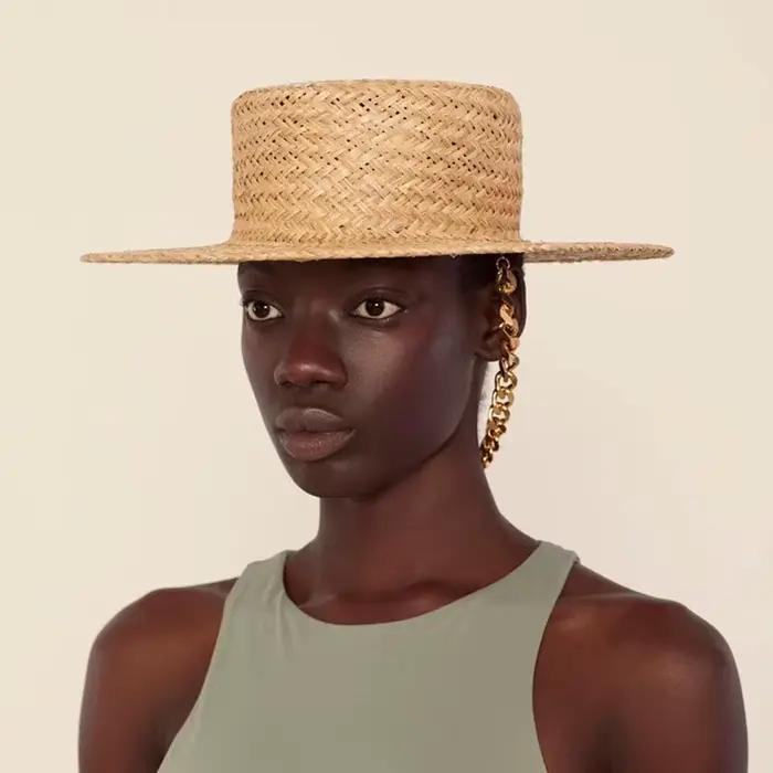 Chapeaux de paille tendance en fibres pour femmes et hommes