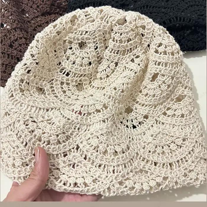 Bonnet ample vintage en crochet pour femme