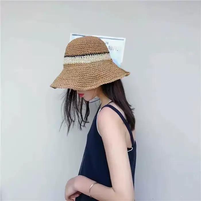 Chapeau de plage portable simple pour femmes