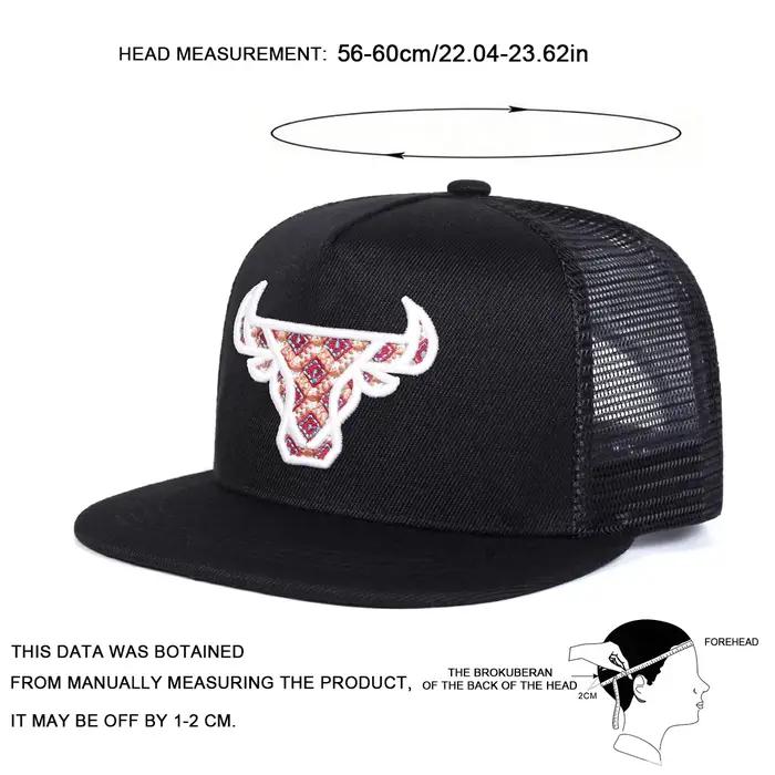 Casquettes de baseball décontractées unisexes avec broderie tête de bœuf