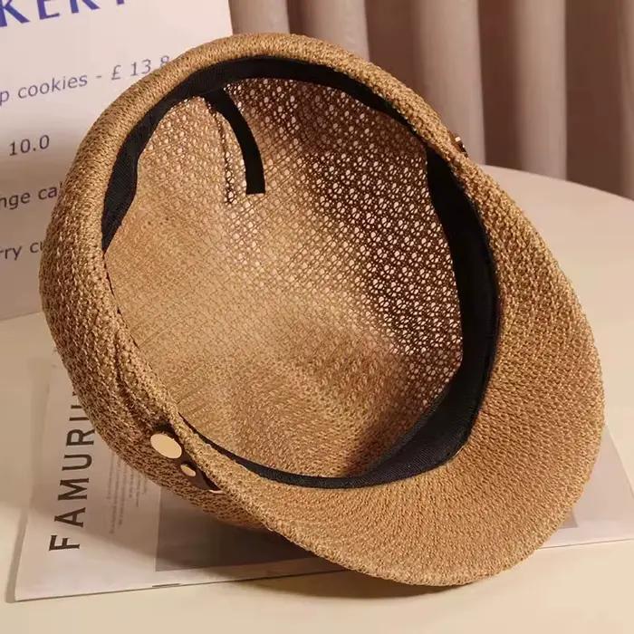 Chapeau octogonal ajouré et respirant pour femmes