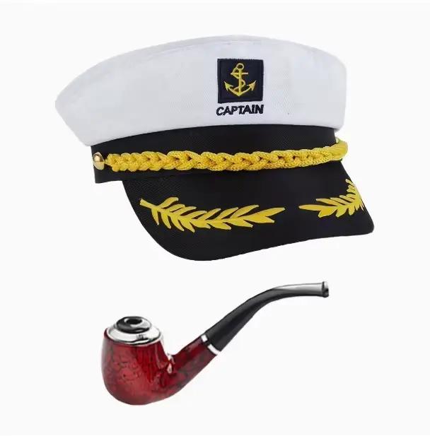 Chapeau de capitaine et chapeau de marin pour adultes, accessoire de costume de capitaine pour homme
