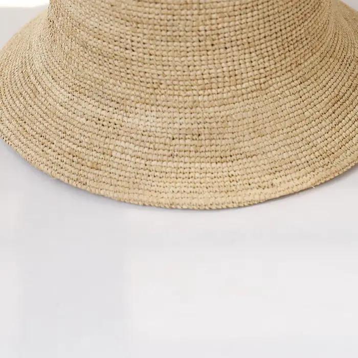 2025 summer sun hat bow 100%Raffia hat Sun visor women's