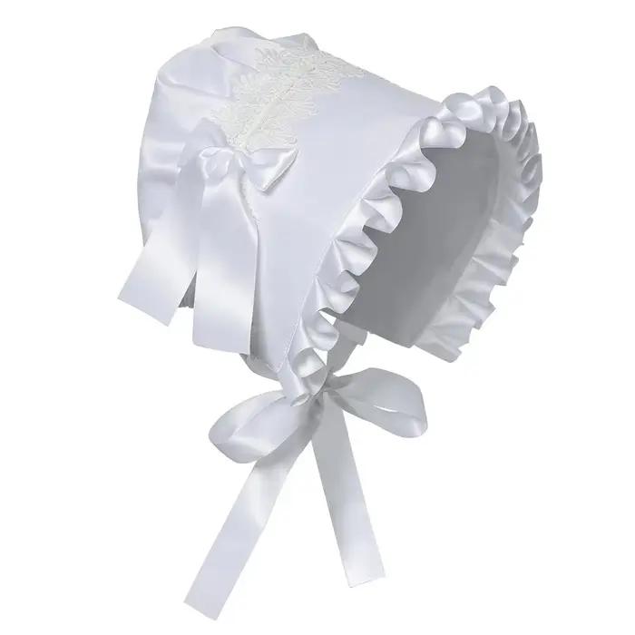 Bonnet victorien Vintage pour femmes, avec nœud papillon, chapeau de prairie, casquette de maison de