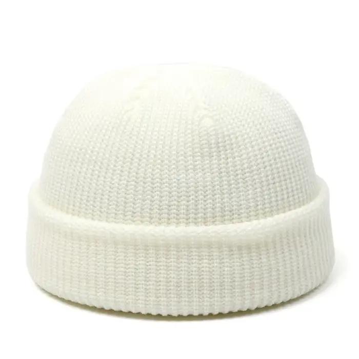 Nouveau chapeau tricoté pour hommes et femmes casquettes laine mode Simple chaud Skullies bonnets so