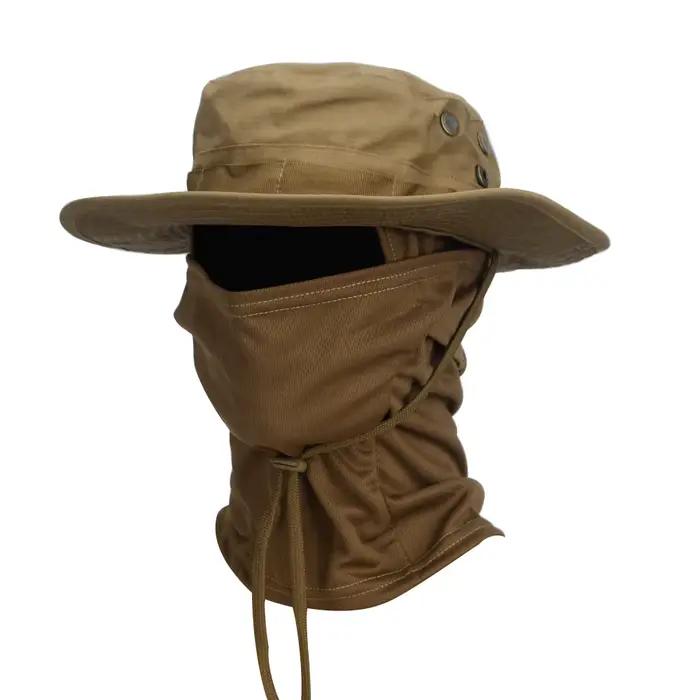 Chapeau de Protection solaire à large bord pour hommes, avec cagoule, ensemble mixte, chapeau de cha