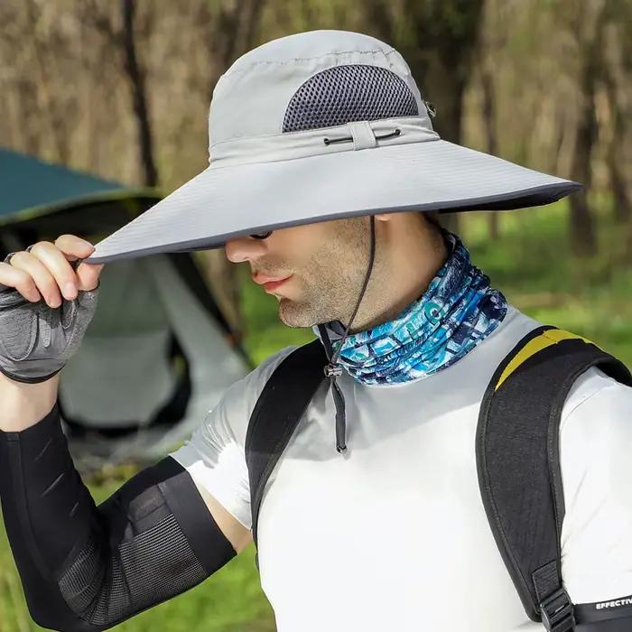 Chapeau de pêche à grosse tête pour hommes et femmes, chapeau de soleil d'été, chapeau de loisirs en