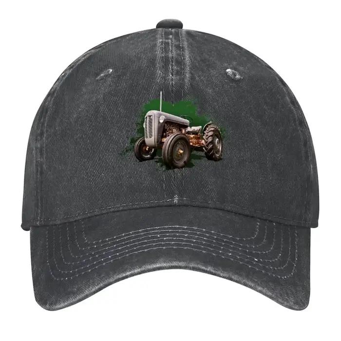 Casquette avec logo emblématique du tracteur Ferguson 35 - Design de tracteur vert vintage, casquett