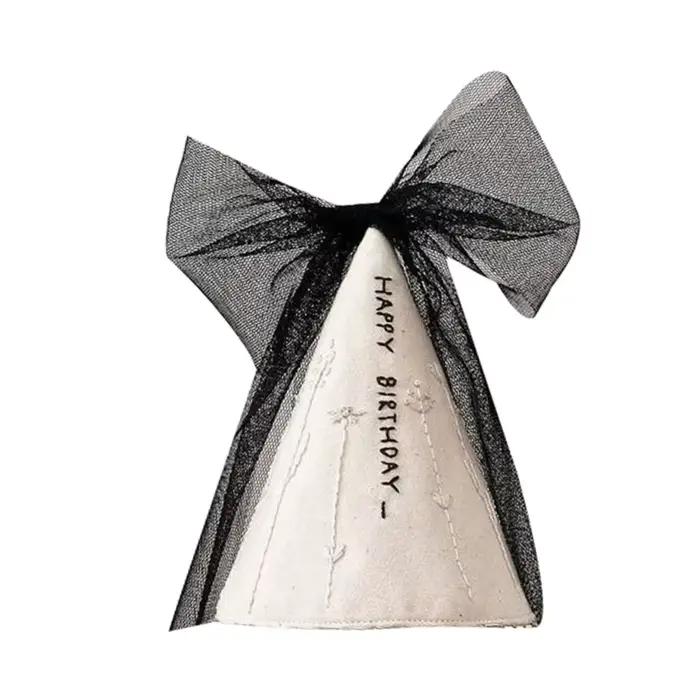 Casquettes fête douche pour petits enfants, Bonnet unisexe pour anniversaire bébé, design délicat co
