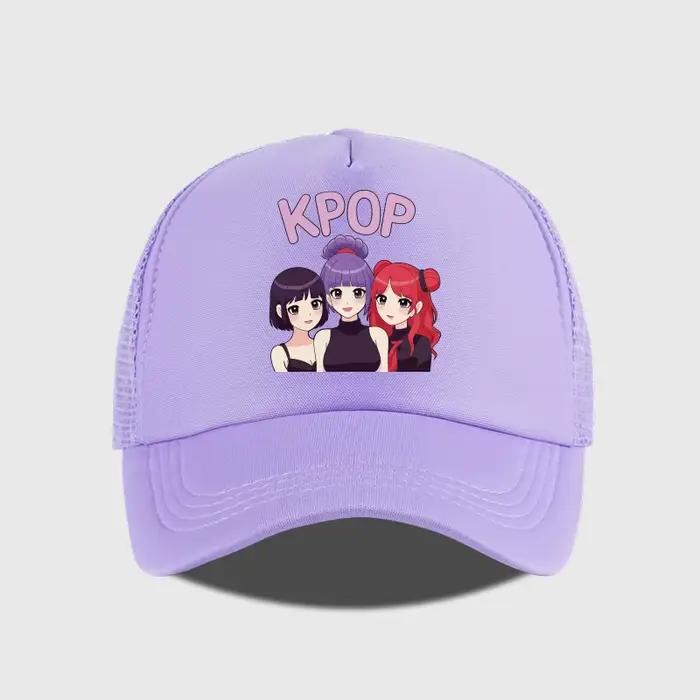 Casquette de camionneur en maille KPOP Anime Girl, réglable, unisexe, cadeau pour les fans de K-Pop
