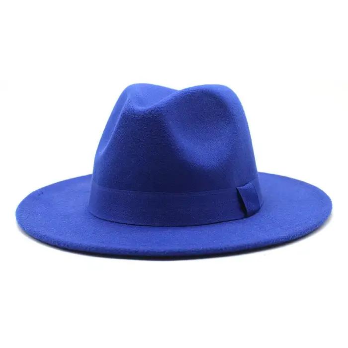 Chapeau fedora à ruban, nouveau chapeau en feutre, chapeau de jazz, à la mode, chapeaux européens et