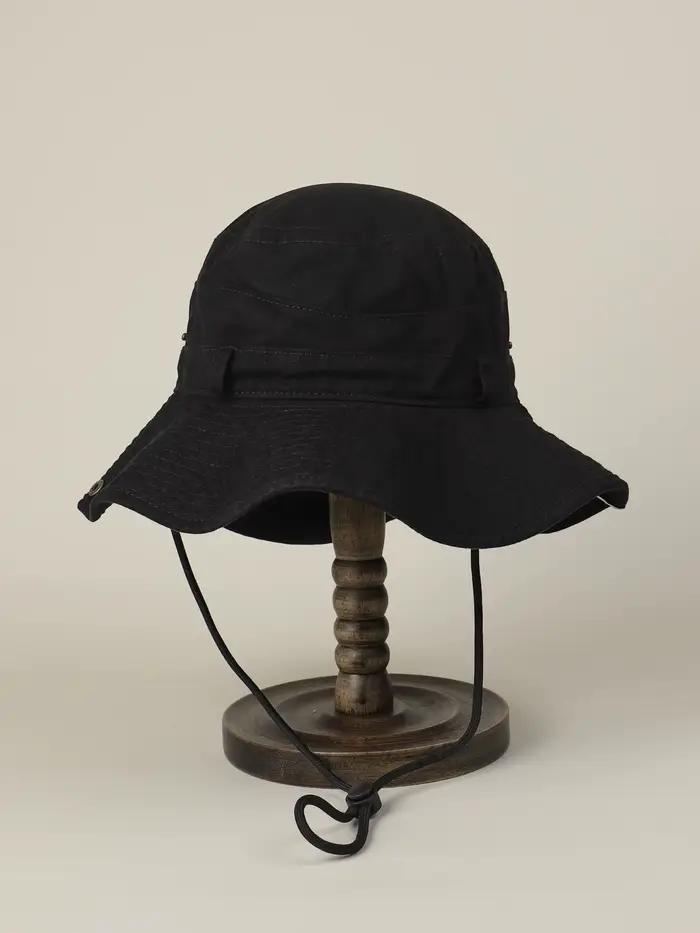 Chapeau de soleil unisexe pour la randonnée et le camping en plein air, en coton pur lavé, à large b