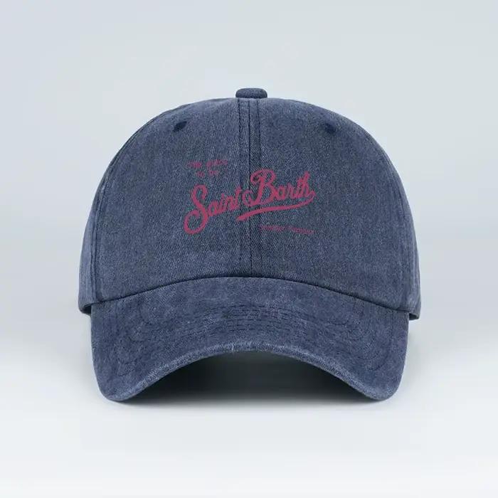 Casquette de baseball unisexe réglable Saint Barth « The Place To Be » imprimée et délavée, idéale p