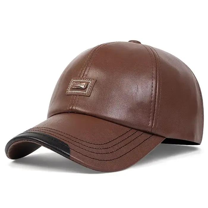 Casquettes de baseball unisexes en cuir de marque JAMONT, chapeau de protection solaire décontracté