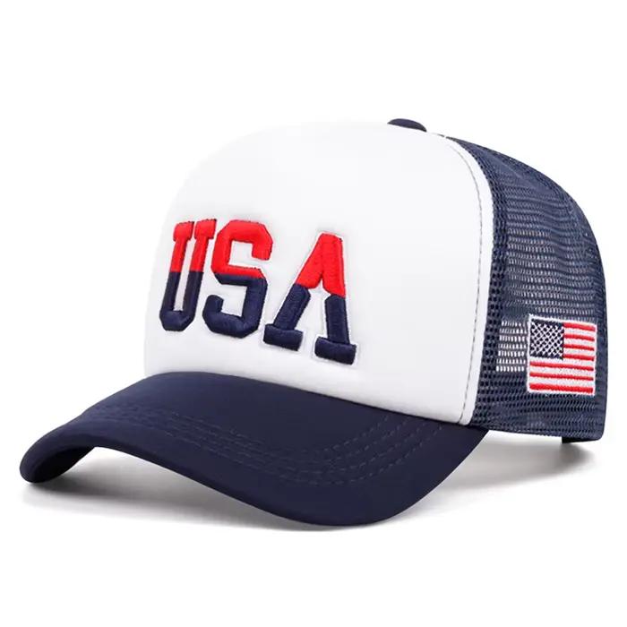 Nouvelle Casquette Hip Hop 2026 avec Drapeau Américain Brodé sur le Côté USA, Casquette de Baseball
