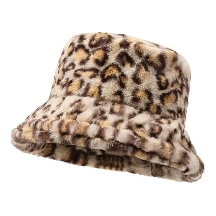 Chapeau d'hiver pour femme, visage de spectacle, petit imprimé léopard, chapeau de poisson Suffolk,