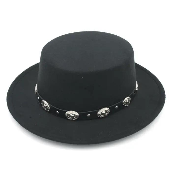 Chapeau Fedora à la mode casquette de tarte de porc chapeaux à dessus plat chapeau de plaisancier me