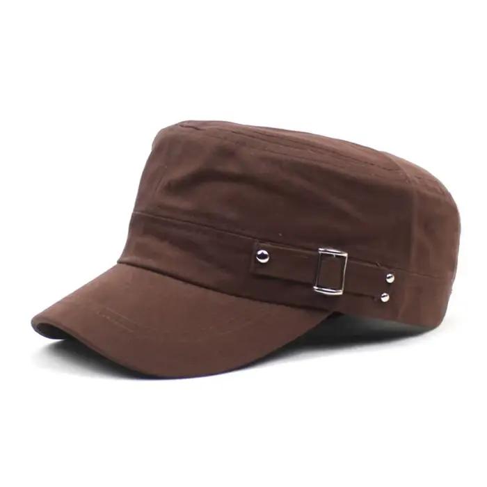 Casquette plate en coton délavé pour hommes et femmes, couleur Pure, visière réglable, nouvelle coll