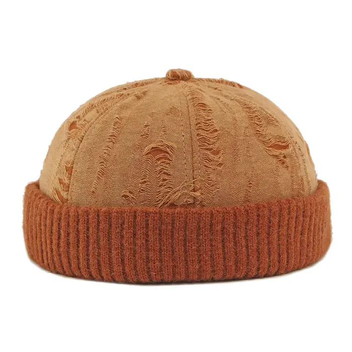Chapeau rétro tricoté décontracté pour hommes, pare-soleil respirant, casquette unie polyvalente en