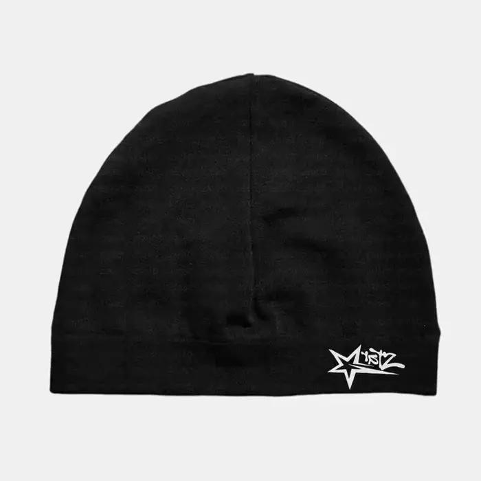 Chapeau tricoté en nylon imprimé étoiles, tendance rétro hip-hop, haute élasticité, sports de plein