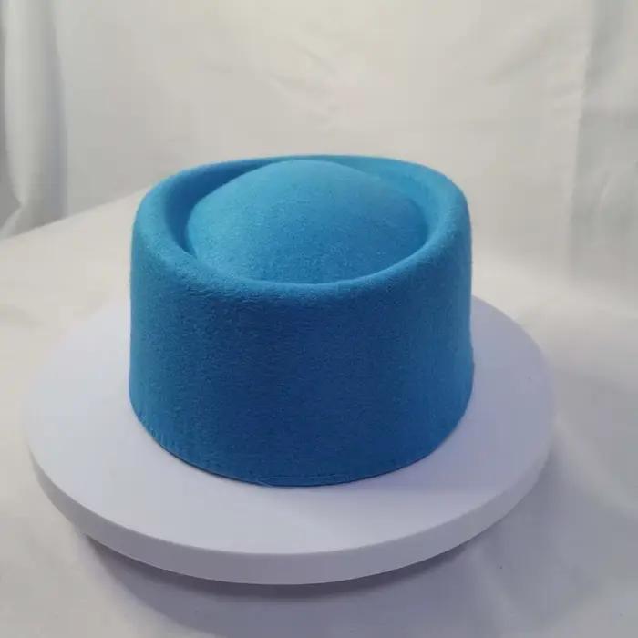 Chapeau de pilulier d'aspect Vintage, casquette d'hôtesse de ligne aérienne de Style français, dôme