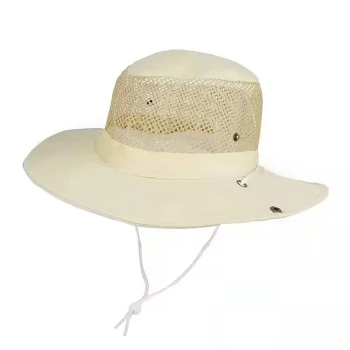 Nouveau chapeau de pêche à large bord en maille, anti-UV, imperméable, respirant, séchage rapide, po