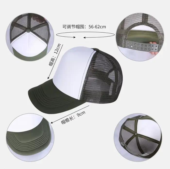 Chapeau de camionneur d'été 1 pièce, Logo personnalisé pour hommes et femmes, casquette de Baseball