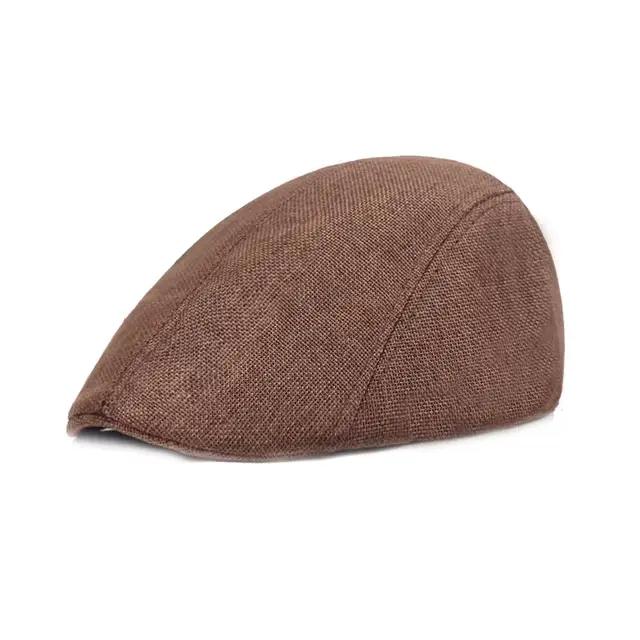 Béret en cuir PU rétro pour hommes, chapeaux d'automne et d'hiver, visière pour hommes d'âge moyen,