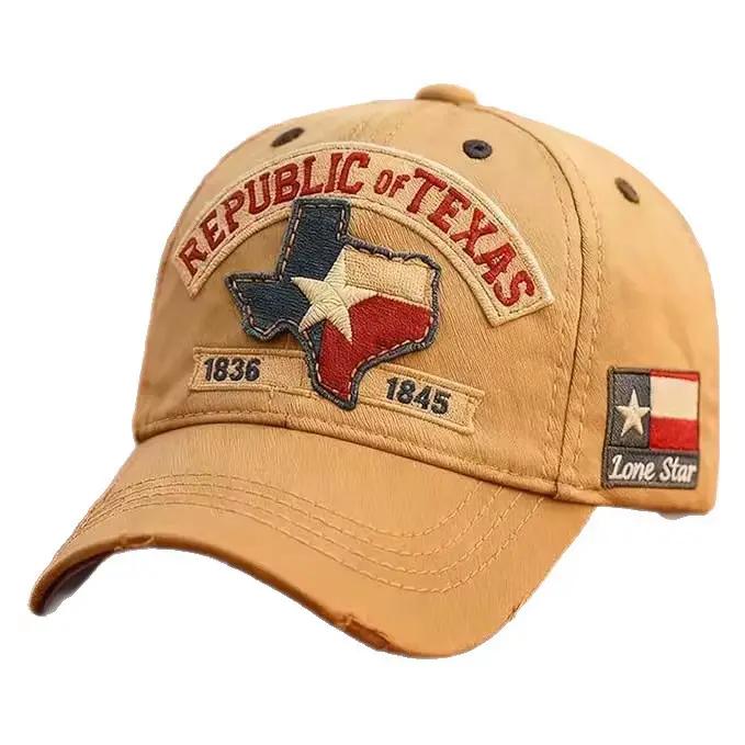 Casquette de Baseball populaire avec Logo du Texas, chapeau brodé, visière de sport de plein air, ca
