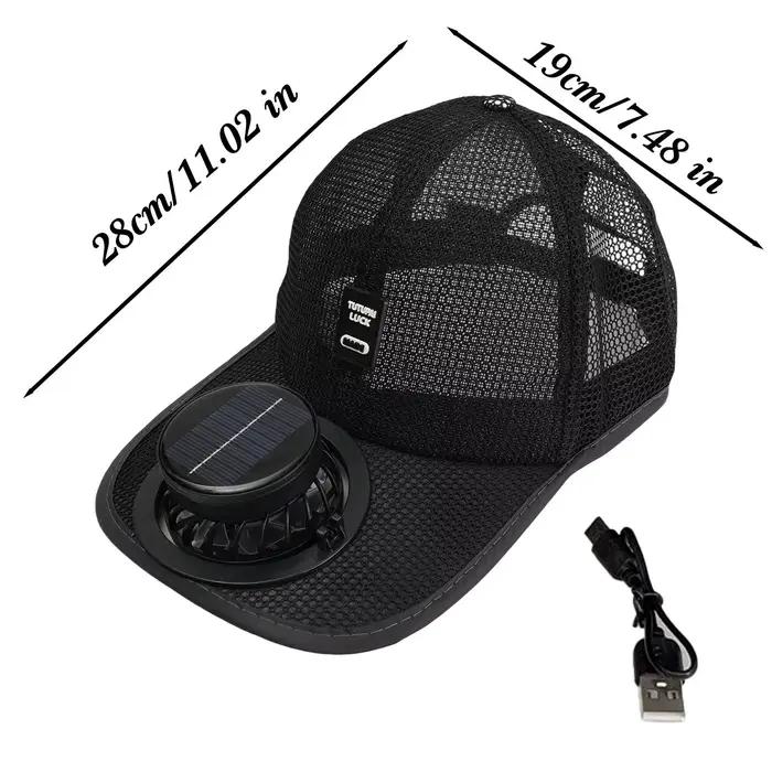Casquette de refroidissement avec panneau solaire pour le travail, la construction, protection solai