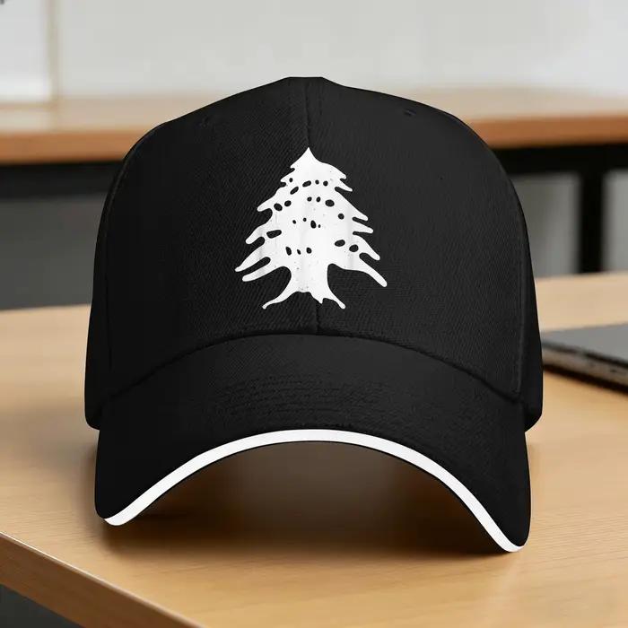 Casquette de baseball vintage avec drapeau du Liban et arbre du cèdre du Liban, style rétro, haute q